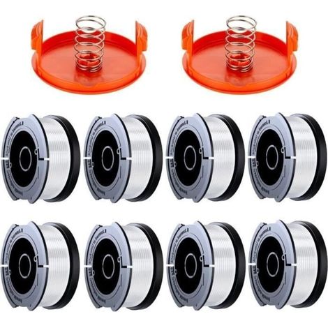 Trimmerfadenspule, kompatibel mit Black & Decker Trimmern, 1,65 mm Freischneiderfadenspule, 10er-Packung