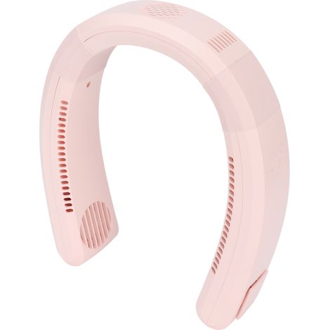 Tragbarer elektrischer Outdoor-Ventilator mit Halbleiterkühlung, USB-wiederaufladbarer Nackenventilator mit integriertem Akku, pink (1/5)