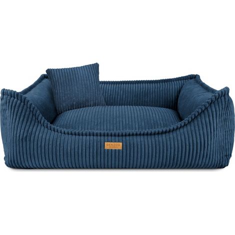 Lettino ortopedico Denzoo Milano blu navy "S" 70x50 cm, box per bambini, divano letto (1/5)