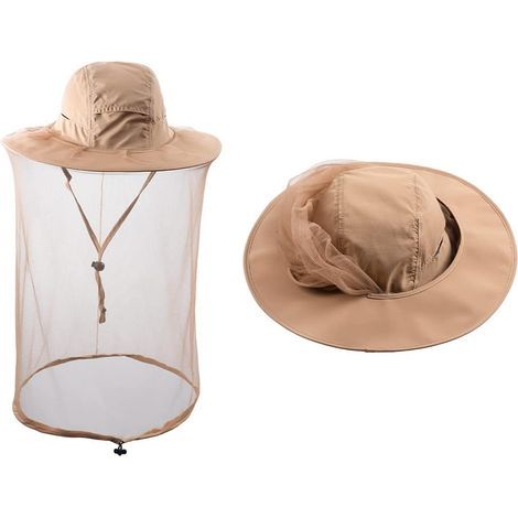 Chapeau avec Filet en Maille moustiquaire intégré - pour Apiculture, Safari, randonnées, Jardinage (1/5)