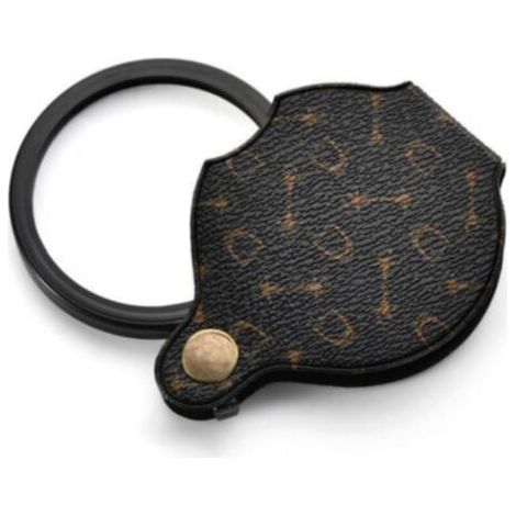 Loupe de poche, mini loupe de lecture, loupe de poche, mini loupe de poche, mini loupe de lecture pliable 10X avec étui en cuir rotatif pour lecture au bureau, loisirs, 79 mm, 1 pièce (1/5)