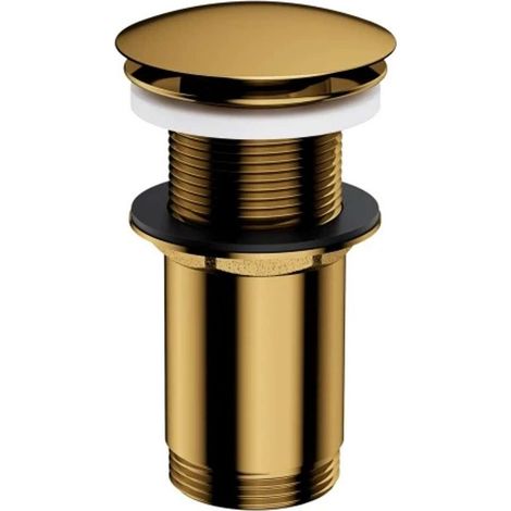 OMNIRES - Piletta di scarico Click-Clack per lavabo, color oro A716GL