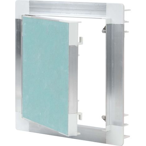 PROTEKTOR Revisionsklappe, Silber, Revisionstür mit 12mm Gipskartonplatte Einlage, mit Schnappverschluss - 20x20cm