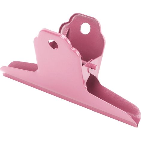 Pince à reliure en métal, matériau métallique, forte adhérence, durable, grande taille, pour dossiers de bureau, pour la maison, l'école et le bureau, rose (1/5)