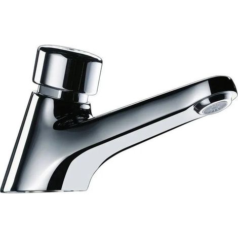 Delabie Tempostop rubinetto lavabo cromato con portata regolabile