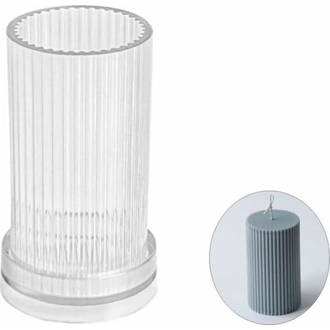 Moules pour Bougies 3D Plastique Moule à Bougies Moule pour Bougies Bricolage Moule à Bougie en Plastique Moule Cylindrique Bougie Moules pour Fabrication de Bougies Forme de Bougie (1/5)