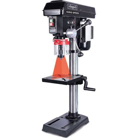 Trapano a colonna da banco con laser 550 w BTD19Vario-BE scheppach black