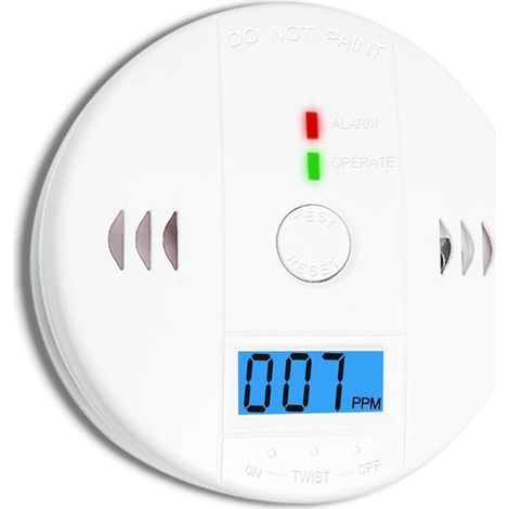 Carbon monoxide detector, CO detector, battery-operated carbon monoxide alarm with LCD screen (1/5)