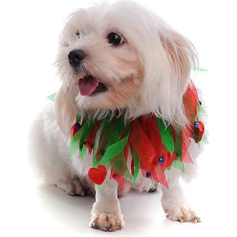 Collar navideño para mascotas, collar para perros, collar festivo para el cuello, decorativo, talla S (1/5)