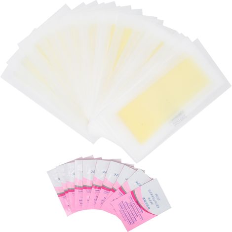 60 bandes de cire dépilatoire visage et corps, mixte, jambes aisselles, papier portable, épilation douce, lot de 60 pièces (1/5)
