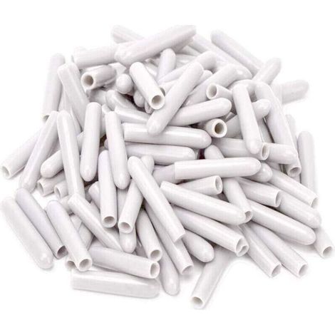 120 Pièces Capuchons Pour Lave-Vaisselle, Diamètre intérieur 3MM PVC Housse De Protection, Panier à Vaisselle,325mm (Blanc) (1/4)