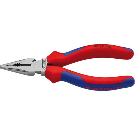 KNIPEX 08 22 145 Spitz-Kombizange mit Mehrko. schwarz atra. 145 mm