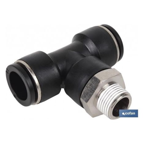 Raccord fileté en plastique T, T-6, R-1/2