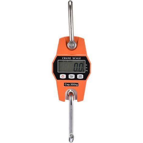 Peson Electronique 300kg Balance Crochet Suspendu Dynamomètre LCD Crochet Peseur Industrielle Pèse Poids 300kg/600lbs (1/4)