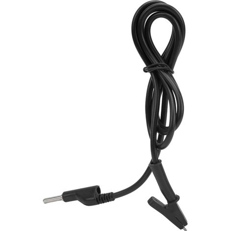 Krokodilklemmen-Kabel, Silikon-Bananenstecker, 4 mm Prüfkabel für Multimeter, 10 A, Schwarz (1/5)