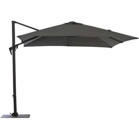 Parasol Déporté Roma 3x4m Taupe Ombre Carrée Généreuse, Mât Déporté élégant - Forza (1/3)