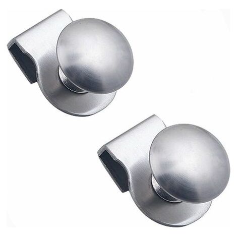 [2 pièces] poignée de porte en verre, poignée en acier inoxydable, perçage sans poinçon, accessoires de porte d'armoire de bureau à domicile (1/5)