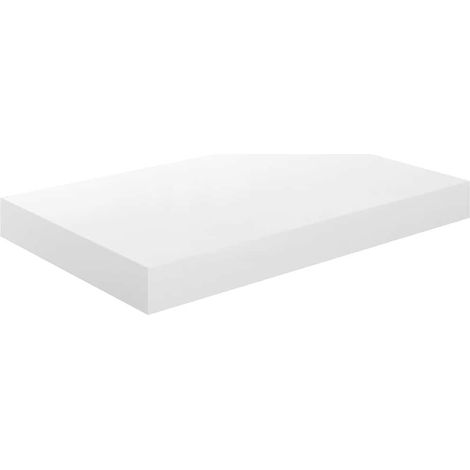 Maison Exclusive - Schweberegal Hochglanz-Weiß 40x23x3,8 cm MDF