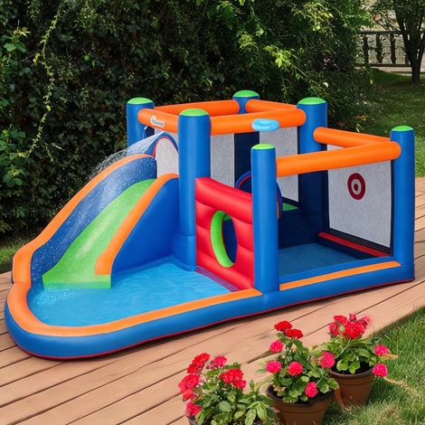 Château gonflable en tessuto Oxford Poliestere 380 x 340 x 170 cm (1/5)