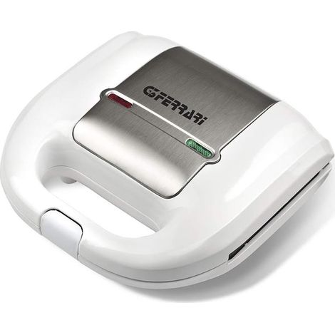 G3 Ferrari G10115 Mytoast Tostiera, 750 W, Piastre antiaderenti, Maniglia con chiusura, Dimensioni piastre 22 x 13 cm, Bianco (1/5)