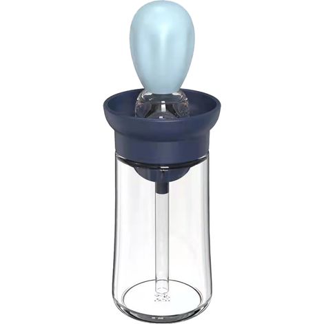 Flacon distributeur d'huile d'olive en verre avec pinceau en silicone 2 en 1, flacon doseur d'huile en silicone avec compte-gouttes (1/5)