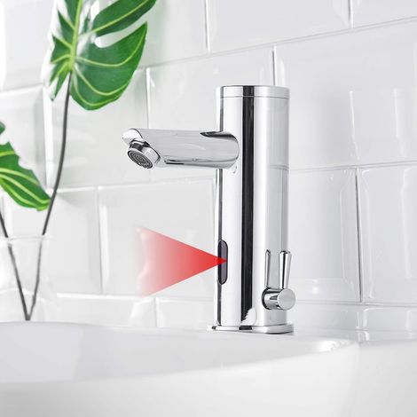 1 Robinet Mitigeur Capteur Infrarouge,Laiton Massif,Réglage Température,Salle de Bain (1/5)