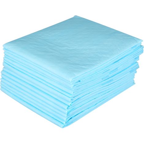 Lot de 15 alèses jetables ultra-absorbantes pour adulte, protection incontinence, change literie, bleu, 60x90cm (1/5)