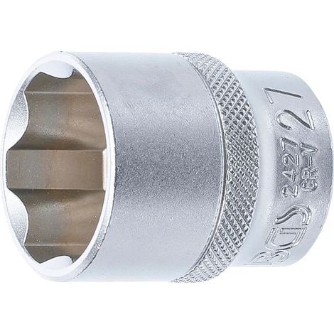 BGS Steckschlüssel-Einsatz Super Lock Antrieb Innenvierkant 12,5 mm (1/2") SW 27 mm - 2427 (1/3)