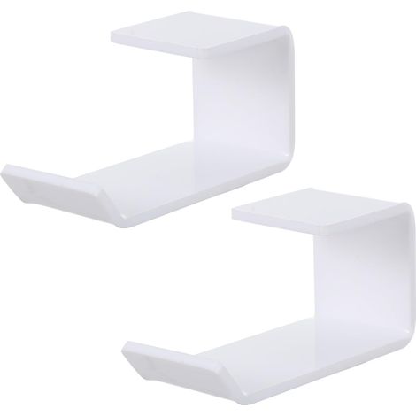 Support Accessoire Acrylique Blanc 2 en Audio pour Casque Pcs sans Perçage pour Organisation de Casque Gaming Bureau (1/5)