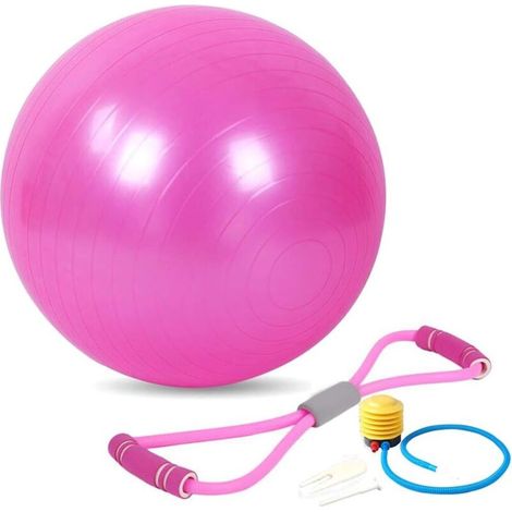 Balance Ball 45 cm Corde de Traction Ballon d'exercice Anti-éclatement pour Stabilité Fitness et Yoga (1/4)