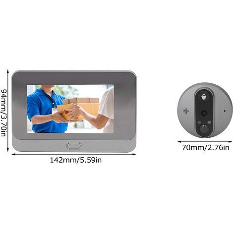 Visionneuse de judas numérique 4,3 pouces, porte WiFi, antivol, sonnette vidéo intelligente, caméra, détection de mouvement pour Tuya (1/5)