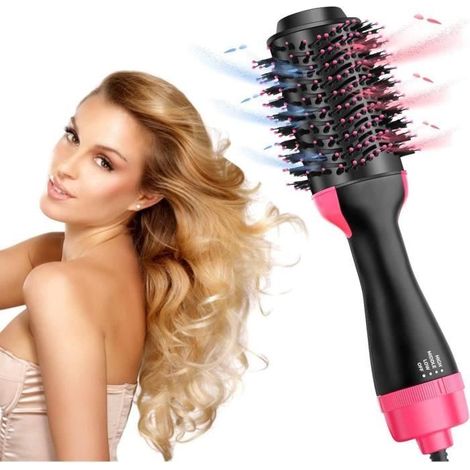 Brosse à air chaud, sèche-cheveux en une étape multifonctionnel haute puissance 3 en 1 salon ionique négatif lisseur GORIFEI® (1/4)
