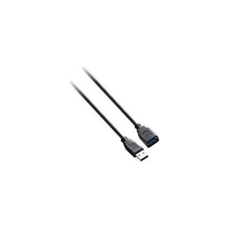 Cable de extensión USB negro con conector USB 3.0 A hembra a USB 3.0 A macho 3m 10ft