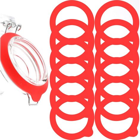 Guarnizioni di ricambio in silicone per vetro, guarnizioni in silicone a tenuta stagna, anelli di tenuta ermetici (rossi) (1/5)