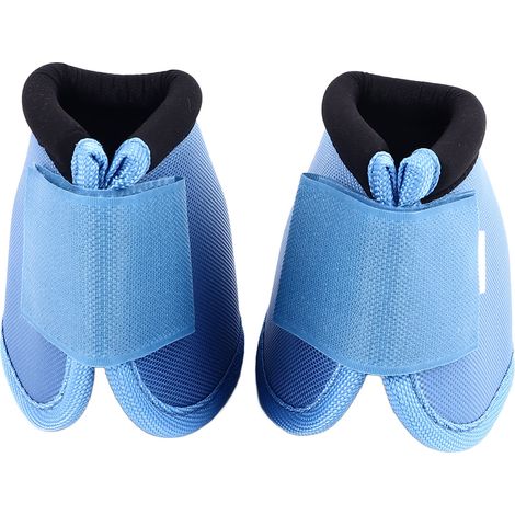Guêtres pour chevaux en tissu Oxford résistant à l'usure, confortables et respirantes, pour la protection des sabots, bleu L. (1/5)