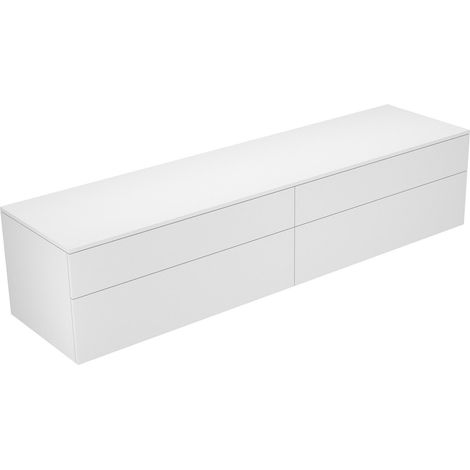 Buffet Keuco Edition 400 31773, 4 tiroirs, 2100 x 472 x 535 mm, Corps/Avant: Vernis texturé à la truffe / Vernis texturé à la truffe - 31773370000 (1/2)