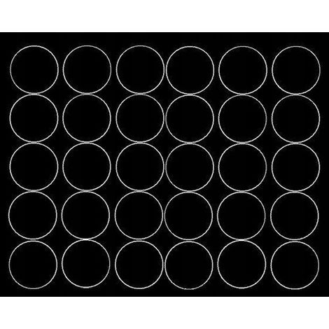 Autocollants ronds de 8 cm, pastilles noires brillantes, lot de 30.