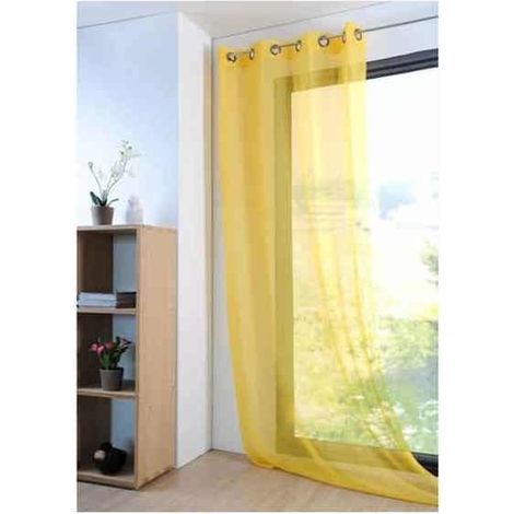 Voilage - Monna - Jaune - 135x260 cm - Polyester - Uni