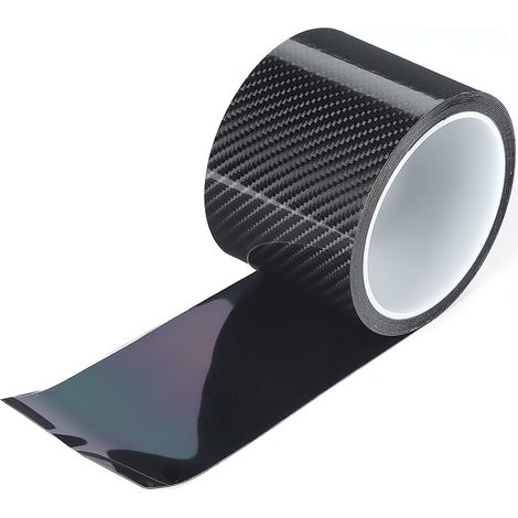 Film de Protection en Fibre de Carbone Noir pour Bords de Portières Voiture Anti-Rayures Autocollant (7cm x 3 mètres) (1/5)
