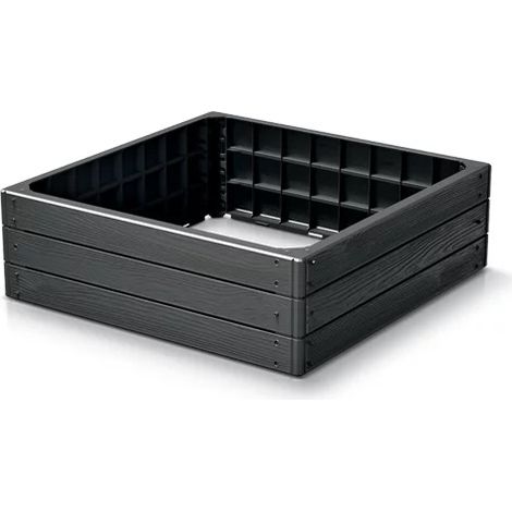 Gartenbeet-Unterkonstruktion aus Holz, 756 x 756 x 250 mm - Anthrazit - PP-IBWS (1/4)