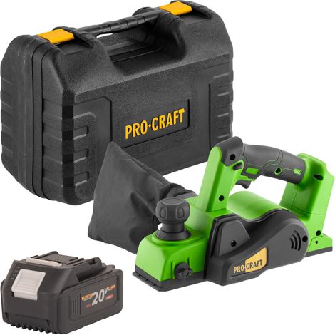 Procraft PE20BLbb Pialla a batteria 20 V 82 mm Brushless + 1x batteria 4,0 Ah + valigetta - senza caricabatteria