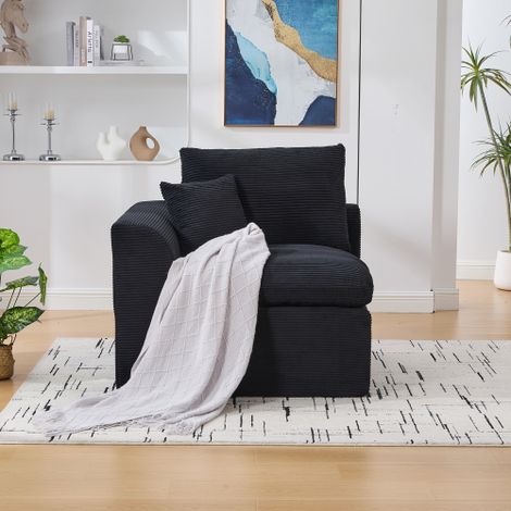 Canapé en tissu moderne, fauteuil de salon, moelleux et confortable avec coussins. Coussins inclus. Canapé décontracté de style nordique.