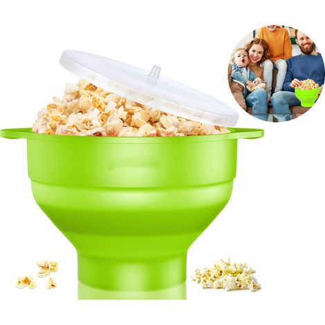 Bol A Pop-Corn - Silicone Alimentaire - Pour Micro-Ondes - Lavable En Lave-Vaisselle - 1 Pièce (1/5)