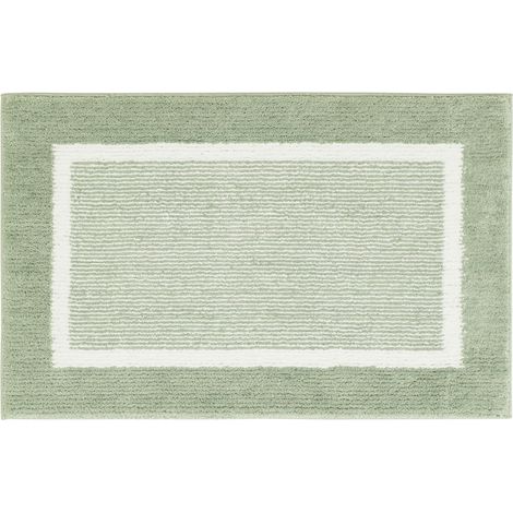 Tapis de Bain antidérapant - Doux et Moelleux - Tapis de Douche pour Salle de Bain - Lavable - 40 x 60 cm - Sauge (1/5)
