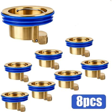 (8PCS)Floor Drain Core, All Copper, Odor Proof Core, Drain Guard Sewer Backflow Preventer, Deodorization Drain Plug Hair Stopper, Hair (1/4)