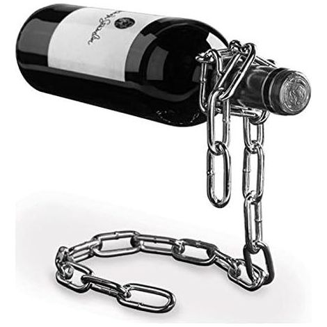 Porte-bouteille de vin, chaîne magique, porte-bouteille de vin en acier inoxydable (1/5)