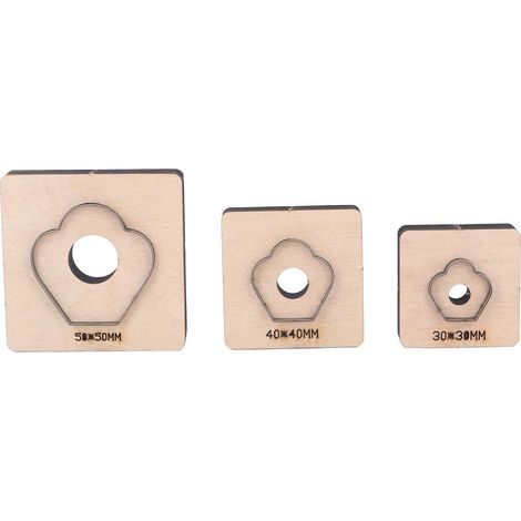 Lot de 3 matrices de découpe en cuir, forme pétale de fleur, kit de poinçonnage DIY pour cuir (1/5)