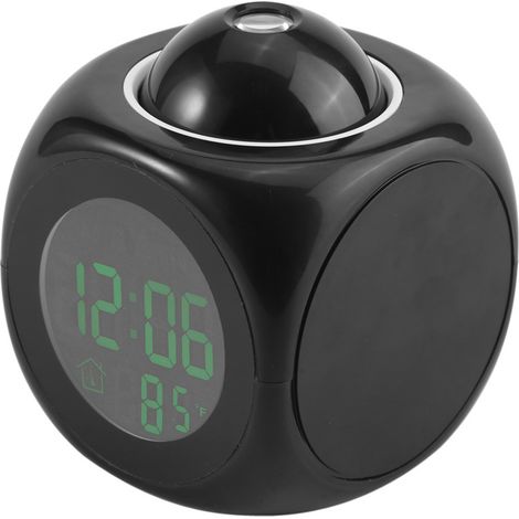 LED-Digitalwecker mit Wandprojektion, LCD-Temperaturanzeige, Sprachfunktion, multifunktionaler sprechender Wecker (1/5)