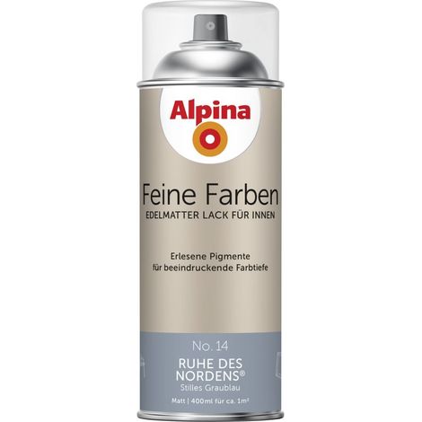 Alpina Feine Farben Sprühlack No. 14 Ruhe des Nordens  graublau edelmatt 400 ml Sprühlacke (1/3)