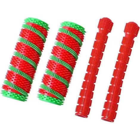 Non-Slip Rubber Bicycle Grips, Comfortable Rubber Handlebar Grips, Anti-Slip Handlebar Sleeves for Everyday Use, Transparent, Green Model with Red Mesh (1/5)